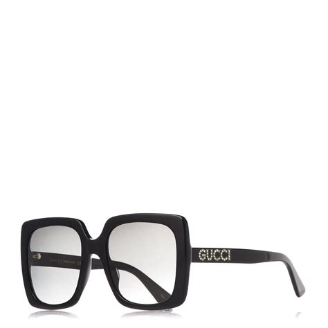 gucci crystal square sunglasses|black gucci sunglasses.